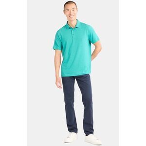 George Men's  Poly Polo with Short Sleeves, Size XL. Tropical Jade Heather. NWT